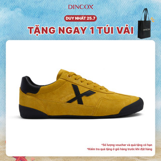 Giày Sneaker Nam Nữ Dincox DC47 YELLOW Micro Suede Thời Thượng Shoes Đế Bằng, Bền Và Nhẹ Hơn