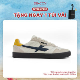 [NEW ARRIVAL] Giày Sneaker Nam Nữ DC48 MIDNIGHT AMBER Dincox Shoes Đế Bằng - Da phối Suede Cao Cấp