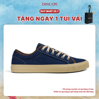 Giày Thể Thao Nam Nữ, Giày Sneaker Vải Canvas, Giày Thời Trang, Dincox E12 Dark Navy