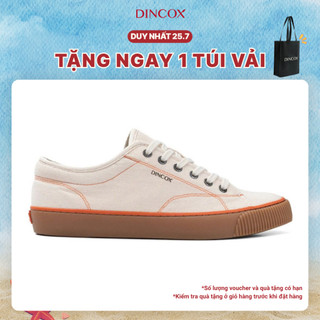 Giày Sneaker Vải Canvas Unisex E18 Natural DINCOX Đơn Giản Hiện Đại