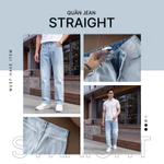 Quần Jeans đen Nam Ống Suông HAFOS Quần Bò Nam dáng đứng màu đen dễ phối, nên có trong tủ đồ. — ảnh 4