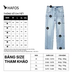 Quần Jeans đen Nam Ống Suông HAFOS Quần Bò Nam dáng đứng màu đen dễ phối, nên có trong tủ đồ. — ảnh 6