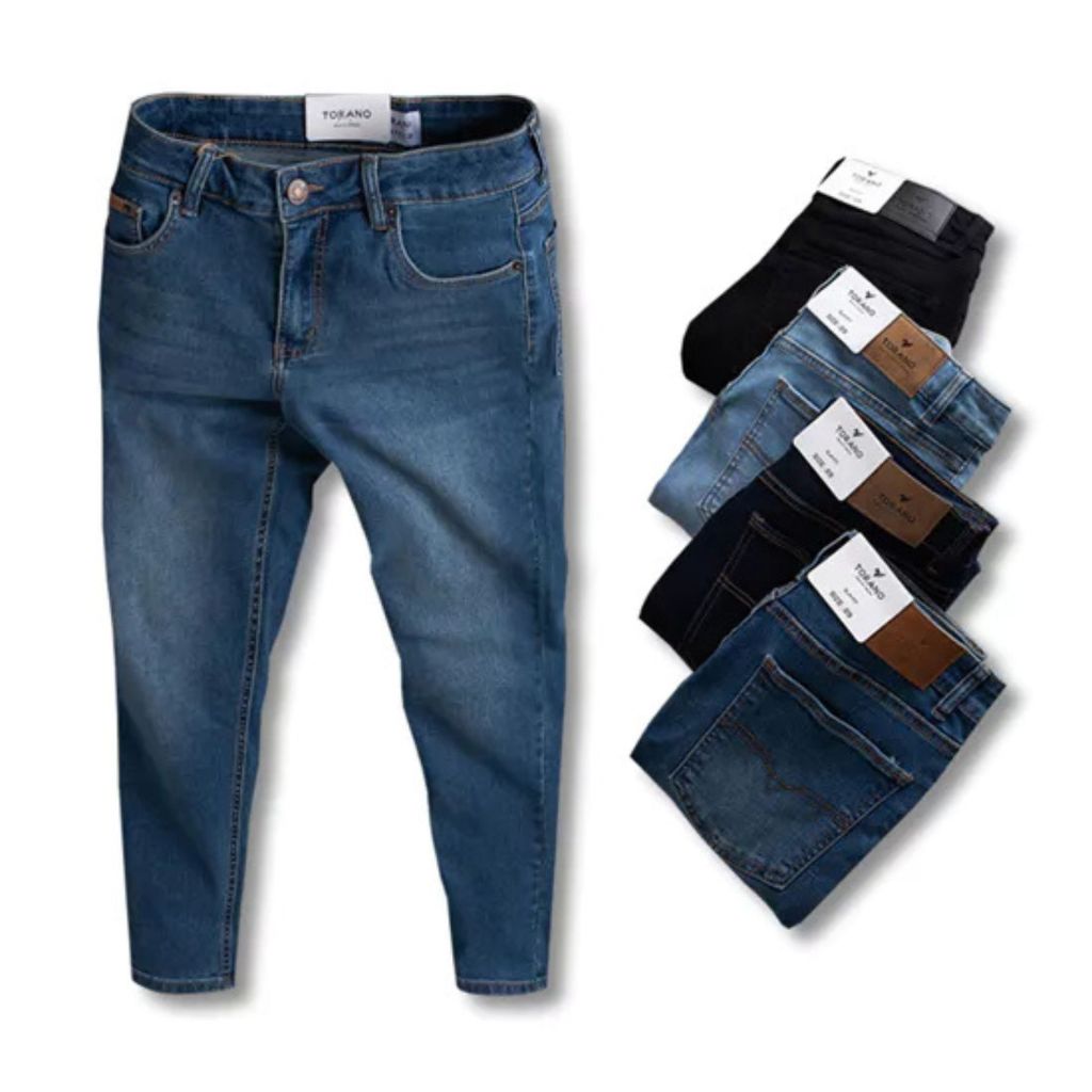 Quần Jeans Nam TORANO PREMIUM JEANS Slim Fit Co Giãn, Bền Màu, Giữ Form Đẹp, Dễ Phối Đồ EABJ012