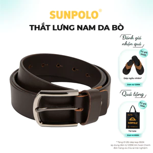 Thắt Lưng Nam Da Bò SUNPOLO Nâu - BELT52
