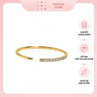Nhẫn nữ vàng 10K DOT DOT GEM đính đá cao cấp, phong cách thanh lịch hiện đại Skyline