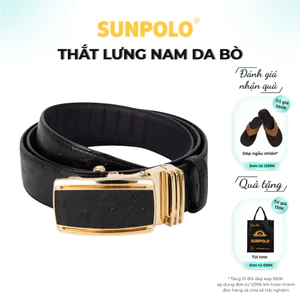 Thắt Lưng Nam Da Bò Khóa Tự Động SUNPOLO - BSAL38
