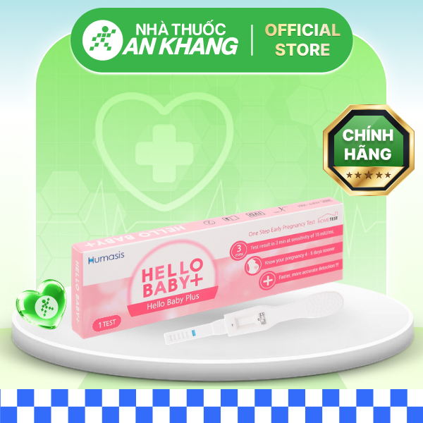 Que thử thai Hello Baby Plus Humasis hộp 1 que [Nhà Thuốc An Khang - Chính Hãng 100%]