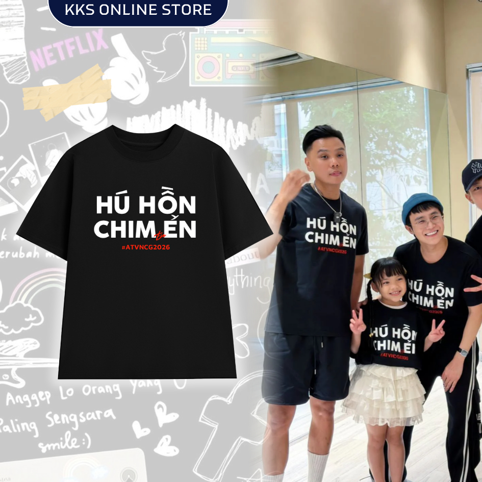 Áo Thun HÚ HỒN CHIM ÉN - ATVNCG2026 Oversize Unisex Cotton 100% 250gsm Cao Cấp Dày Dặn Co Giãn