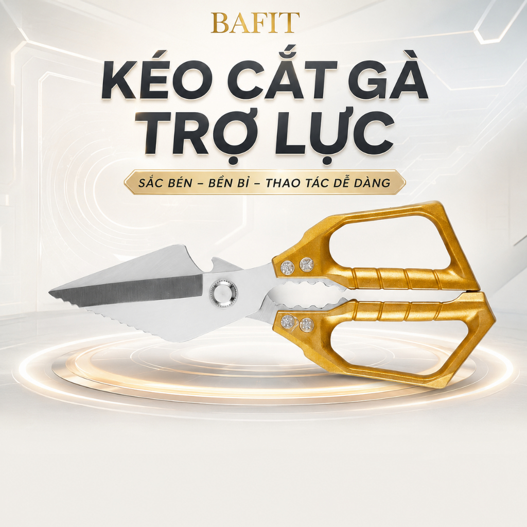 Kéo Cắt Thức Ăn K01 SC SMART CHOICE Kéo Cắt Gà Thịt Nhà Bếp Đa Năng Tay Cầm Trợ Lực Sắc Bén