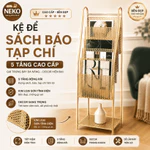 Kệ Để Sách Báo Tạp Chí 5 Tầng Cao Cấp – Giá Trưng Bày Đa Năng Bằng Kim Loại, Kệ Decor Phòng Khách Hiện Đại — ảnh 1