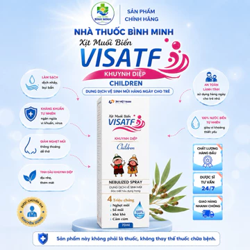 Nước muối biển sâu Visatf xịt mũi trẻ em và người lớn lọ 70ml