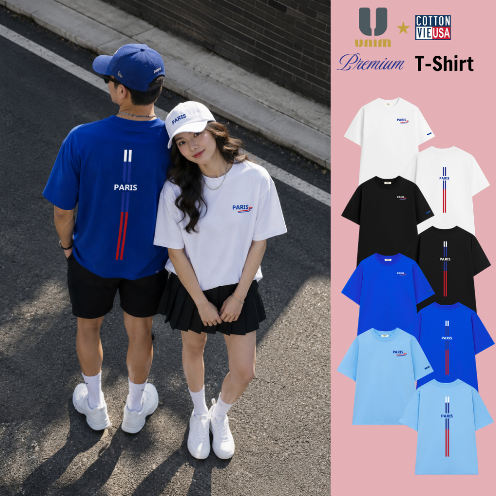 Áo Thun Graphic City Paris Form Áo Boxy Nam Nữ Cổ Tròn Unim Store Phong Cách Streetwear Vải Cotton 250gsm ATPR