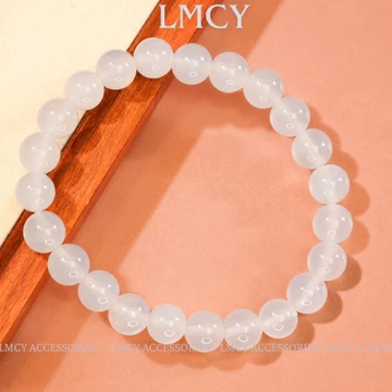 Vòng Hạt Chuỗi Tròn Trắng Trong Nữ Thanh Lịch Tối Giản Dễ Phối Đồ LMCY – Vòng Tay Thời Trang Trang Sức Nữ