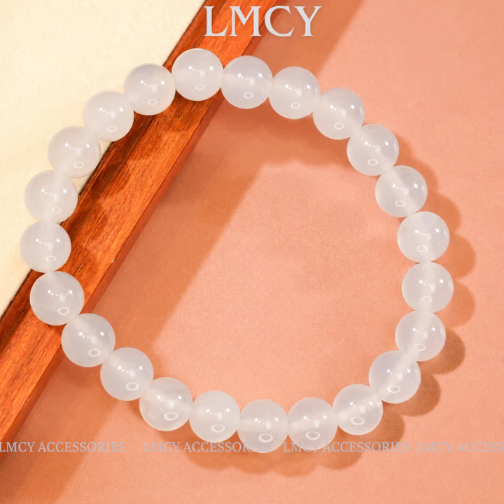Vòng Hạt Chuỗi Tròn Trắng Trong Nữ Thanh Lịch Tối Giản Dễ Phối Đồ LMCY – Vòng Tay Thời Trang Trang Sức Nữ