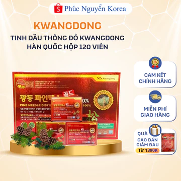 Tinh Dầu Thông Đỏ Kwangdong PINE NEEDLE DISTILLED CONCENTRATE Hàn Quốc Hộp 120 Viên