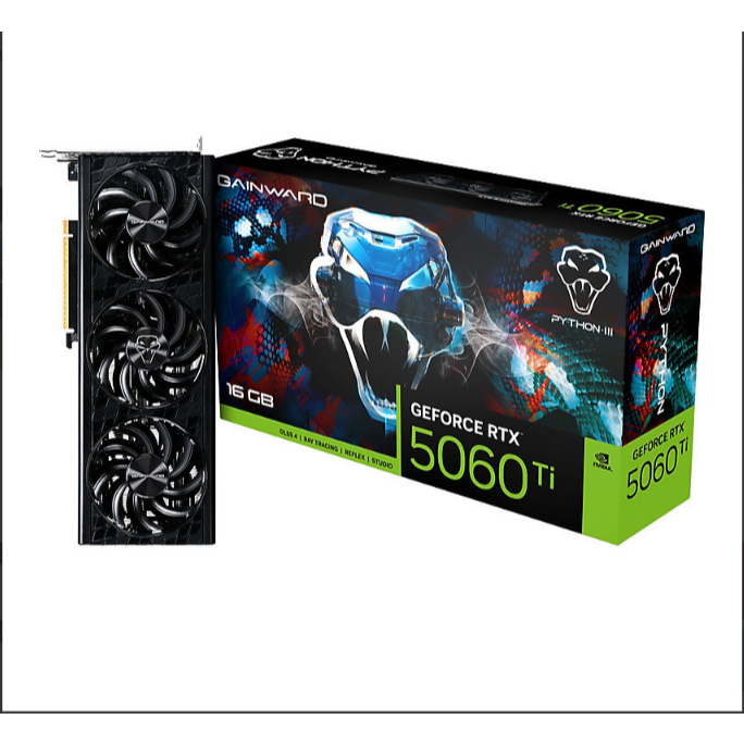 VGA GAINWARD GEFORCE RTX 5060 TI PYTHON III 16GB GDDR7 (NE7506T019T1-GB2061T)  bảo hành 3 năm chính hãng | BigBuy360 - bigbuy360.vn