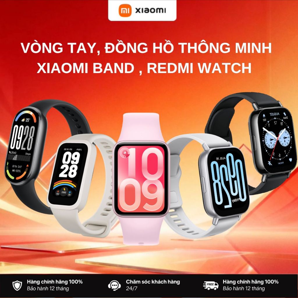 Vòng Tay, Đồng Hồ Thông Minh Xiaomi Mi Band 10, Mi Band 9 Series, Watch 5, Wact 6 Series - Bảo Hành 12 Tháng | BigBuy360 - bigbuy360.vn
