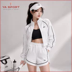 YaSport – Set Áo Khoác Nữ + Quần Short Có Logo, Phiên Bản Xuất Mỹ | Thiết Kế Năng Động,Thể Thao & Dạo Phố YS158A — ảnh 1