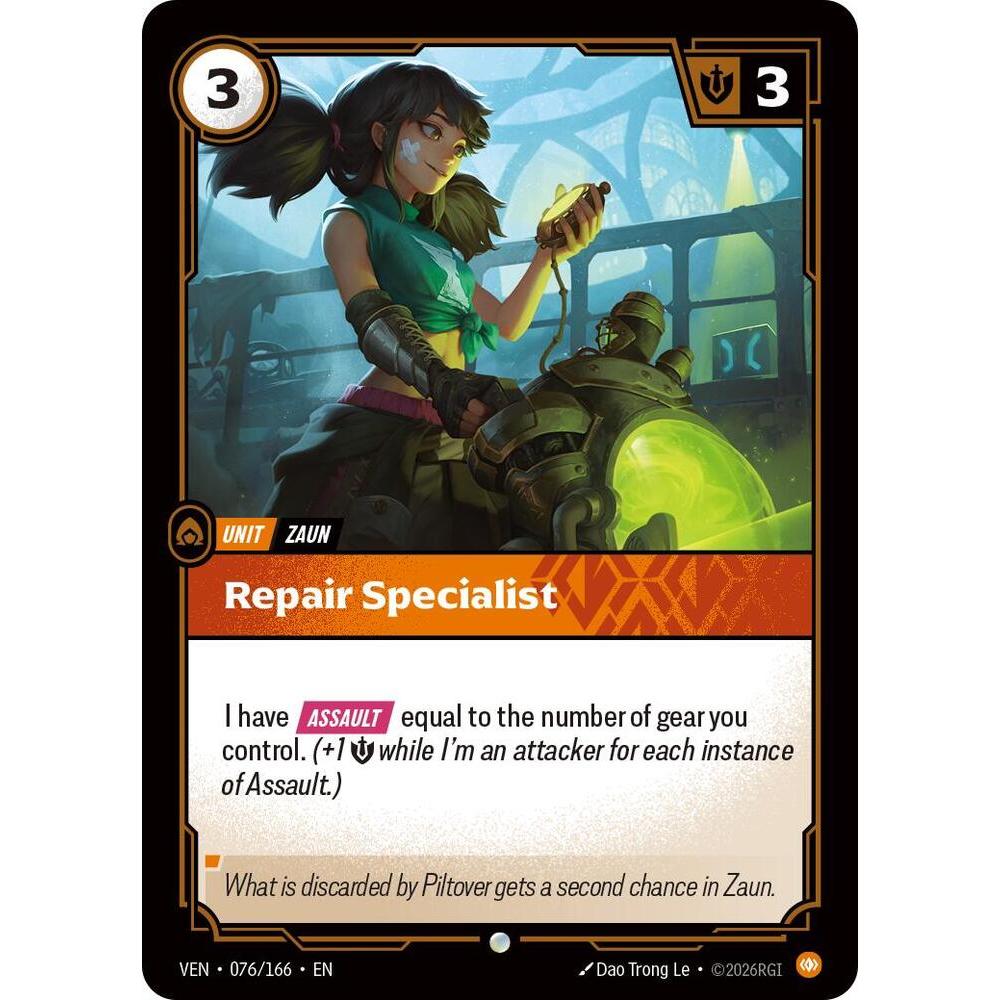 Thẻ Bài Riftbound VEN-076/166 - Repair Specialist - Unit - Common ...