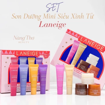 [PHIÊN BẢN GIỚI HẠN] Set 4 Thỏi Son Dưỡng Môi Laneige Mini Lip Glowy Balm Set 5g*4 (Có màu nhẹ)