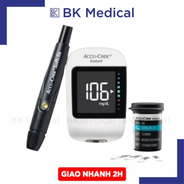 (hỏa tốc) Máy đo đường huyết Accu-Chek Instant Tặng 25 que, 100 kim, 100 cồng pad