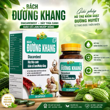 Bách Đường khang Diacarebest hỗ trợ làm giảm đường, giảm mỡ trong máu, cao huyết áp cho người mắc bệnh tiểu đường