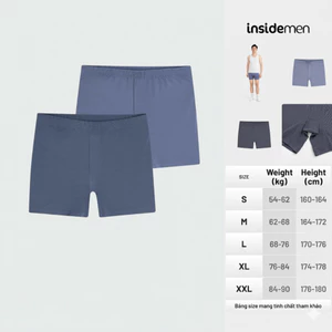 Combo 2 Quần Short mặc nhà Nam Insidemen Regular Fit Công nghệ dệt nhuộm sợi ISO001EDP02