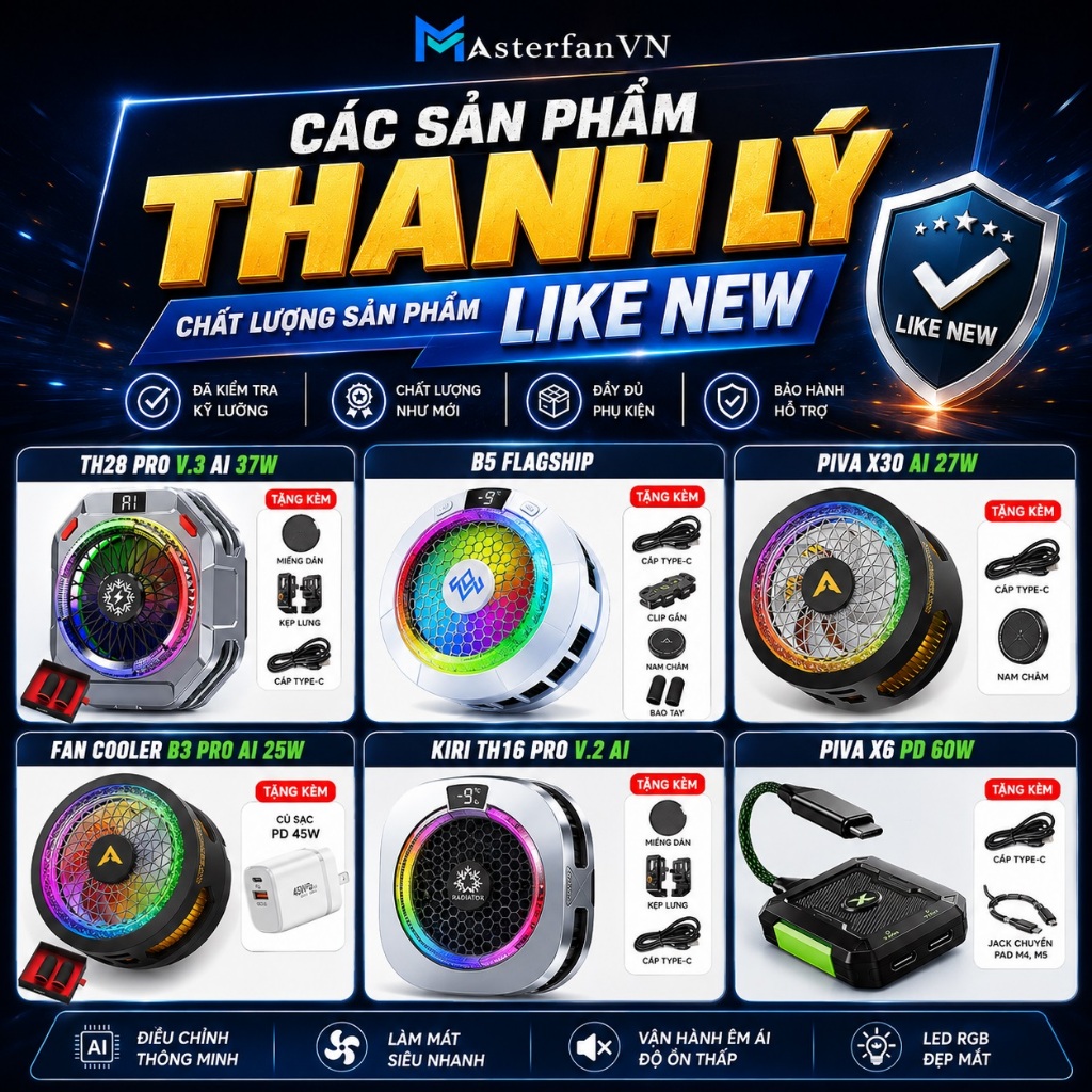 [ THANH LÝ ] Quạt tản nhiệt sò lạnh, phụ kiện cho điện thoại máy tính bảng | BigBuy360 - bigbuy360.vn