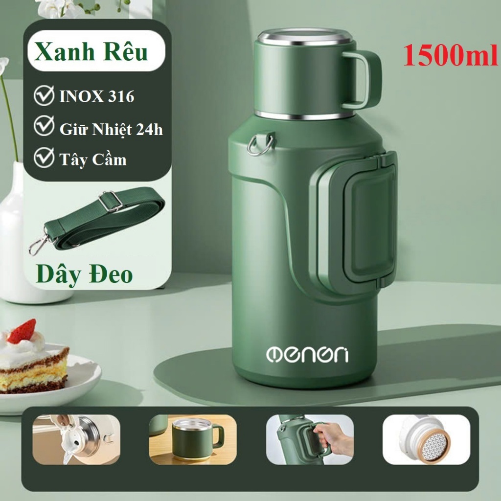 [SVIP] Bình Giữ Nhiệt 2000ml - 1500ml - INOX316 Giữ Lạnh 36 Tiếng Giữ Nóng 24 Tiếng - NENON | BigBuy360 - bigbuy360.vn