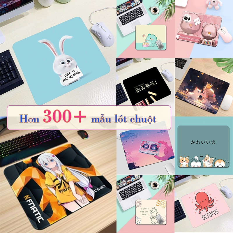 Miếng lót chuột siêu dễ thương 26 x 21 cm vải dày với 20 mẫu tự chọn