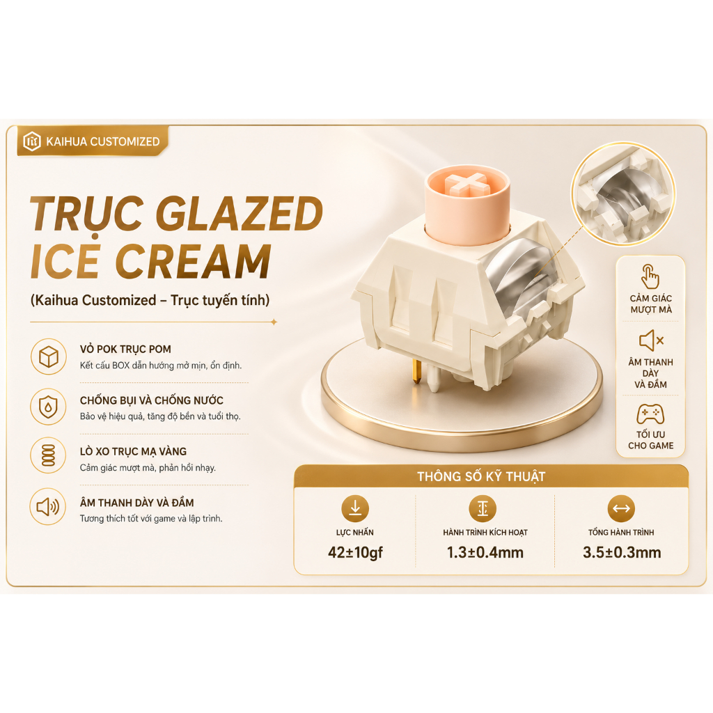 Switch Kailh Glazed Ice Cream Linear 5 pin