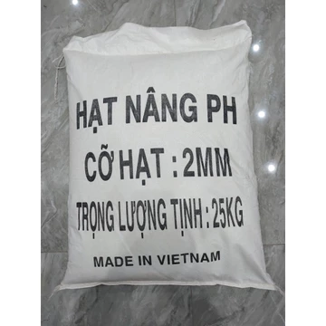 Bao 25kg hạt nâng pH trong nước. Nâng pH trong nước ổn định độ pH trong nước. Hỗ trợ lọc nước giếng khoan lọc nước thô.