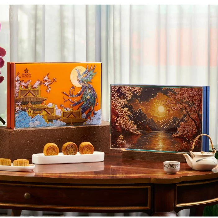 [ Đang hot ]Bánh Trung thu cao cấp - Maison Mooncake - Hứng Khởi- Set 08 bánh nướng x 80g - Vỏ mỏng, Vị ngọt dịu