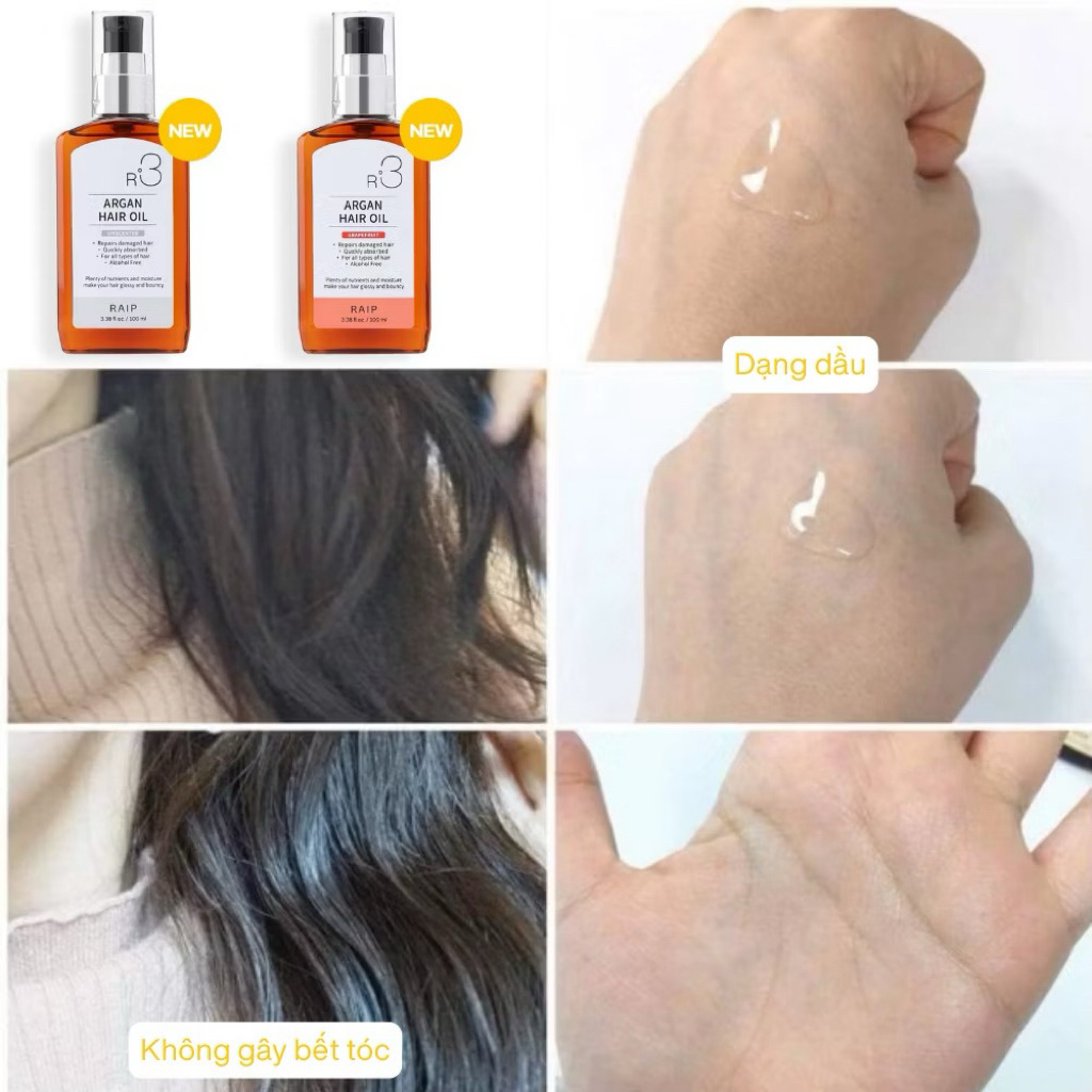 [ HÀNG CHÍNH HÃNG] Tinh Dầu Dưỡng Tóc Raip R3 Argan Hair Oil 100ml có nhiều mùi Hàn Quốc | BigBuy360 - bigbuy360.vn