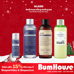 Nước hoa hồng Dear, Klairs Supple Preparation Unscented Toner 180ml