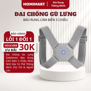 Đai Chống Gù Lưng Cảm Biến Rung Thông Minh 3 Chiều, Chống Gù, Chống Đau Lưng Cho Trẻ & Người Lớn