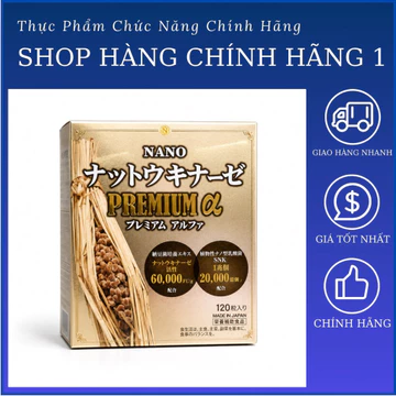 [60 viên] Viên uống Nattokinase Nano Premium 60,000 FU/G