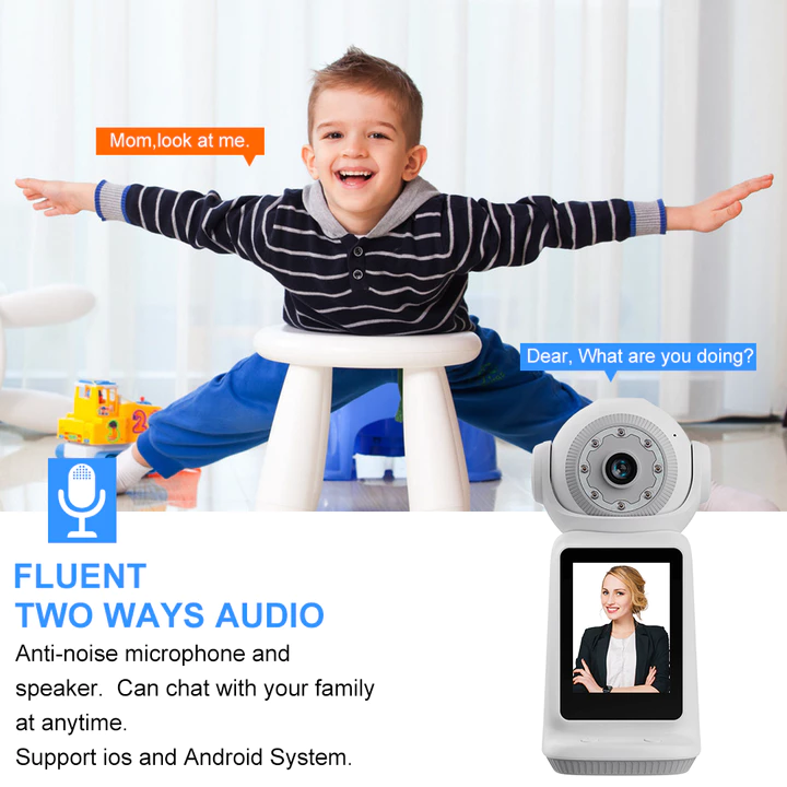 Wifi Video Call Camera Monitor Audio Home Security Camera Nhà thông minh trong nhà không dây PTZ CCTV 2.4G WIFI – 4