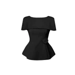 [DEAL XẢ KHO] BBSTORE'S Áo Kiểu Tiệc Cotton Cổ Thuyền Kèm Tag Hoa - AAH05A — ảnh 8