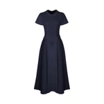 BBSTORE'S Đầm Xòe Công Sở Cotton Dài Cổ Sen Nhọn, 2 Hàng Nút Kiểu - DAH22B — ảnh 8
