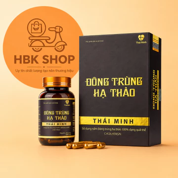[Hàng cao cấp] Viên uống Đông Trùng Hạ Thảo Thái Minh - Bào chế từ nấm đông trùng hạ thảo khô thượng hạng - Lọ 30 viên