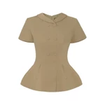 [DEAL XẢ KHO] BBSTORE'S Áo Kiểu Công Sở Cotton Cổ V Nhỏ Tay Ngắn - AAH25T — ảnh 6