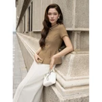 [DEAL XẢ KHO] BBSTORE'S Áo Kiểu Công Sở Cotton Cổ V Nhỏ Tay Ngắn - AAH25T — ảnh 5