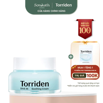 [NHẬP KHẨU] Kem dưỡng cấp nước, làm dịu da Torriden Dive In Soothing Cream 100ml