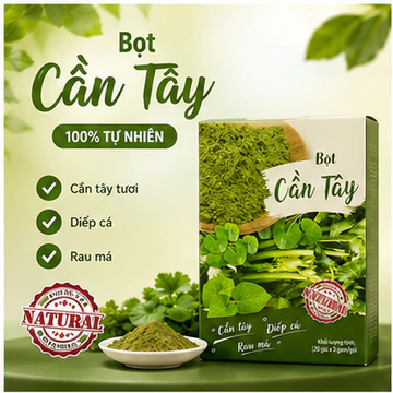 Bột Cần Tây 60g (20 Gói) - Bột Rau Củ Hòa Tan Cần Tây Rau Má Diếp Cá Tiện Lợi