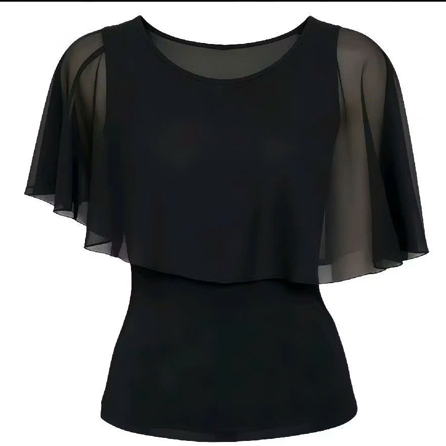 Áo thun phối lưới phủ vai chất liệu thun cotton co giãn 4 chiều KINI-Style | BigBuy360 - bigbuy360.vn