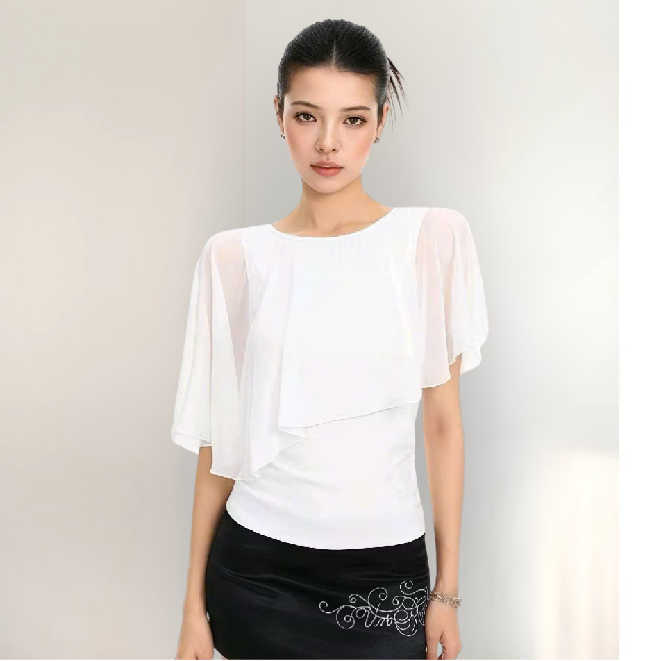 Áo thun phối lưới phủ vai chất liệu thun cotton co giãn 4 chiều KINI-Style | BigBuy360 - bigbuy360.vn