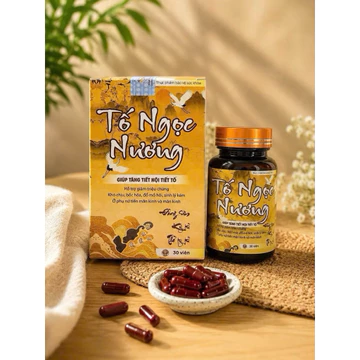 Mới chính hãng. [Chính Hãng] Viên Uống Tố Ngọc Nương - Tăng Tiết Nội Tiết Tố Nữ, Giảm Bốc Hỏa & Khô Hạn (Hộp 30 Viên)