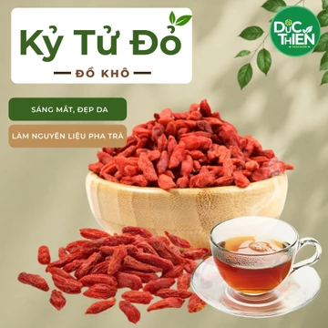 Kỷ Tử Đỏ Loại 1 Đức Thiện (Câu Kỷ Tử) (Khô, Sạch, Thơm) - Trà, Ngâm Rươu, Cải Thiện Sinh Lý, Đẹp Da