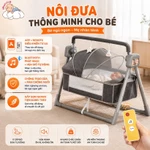 iiko Nôi Điện Đa Năng Tự Động - 5 Mức Đung Đưa, Có Loa Phát Nhạc Ru, Tiện Lợi Cho Giấc Ngủ Của Bé — ảnh 1